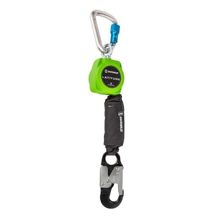 Safewaze Latitude 6' Single Web SRL: Alu Carabiner, Alu Snap Hook 019-5049